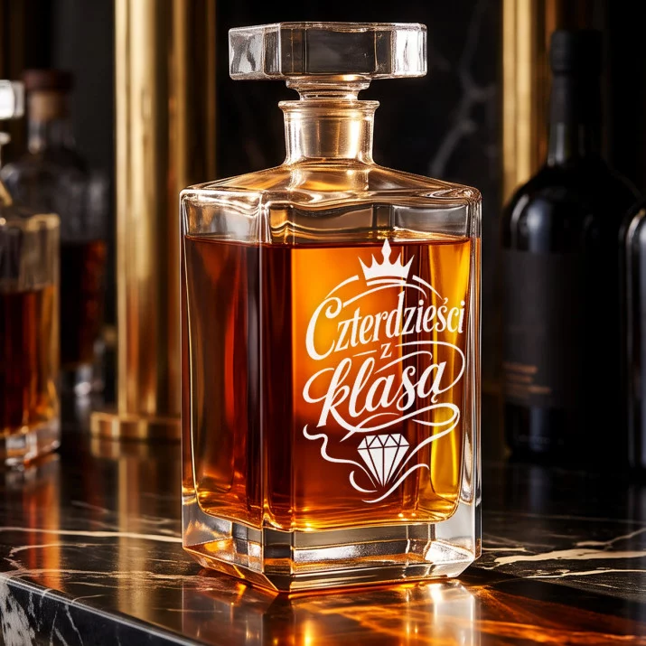 Karafka Do Whisky z Grawerem Na 40 Prezent Na 40 Urodziny: Elegancja Dojrzałości