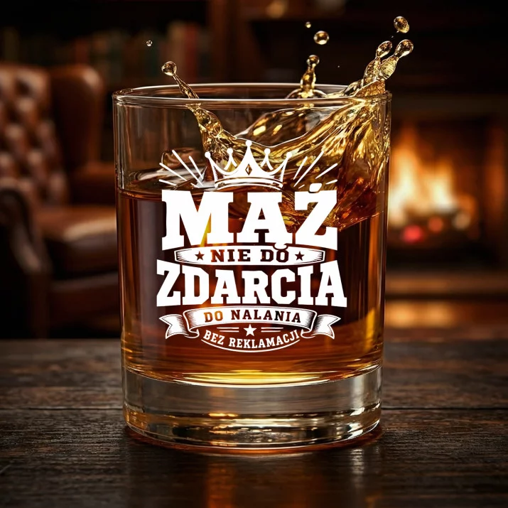 Szklanka Do Whisky Na 45 Rocznicę Ślubu Prezent Na Walentynki Dla Mężczyzny: Mąż Nie Do Zdarcia