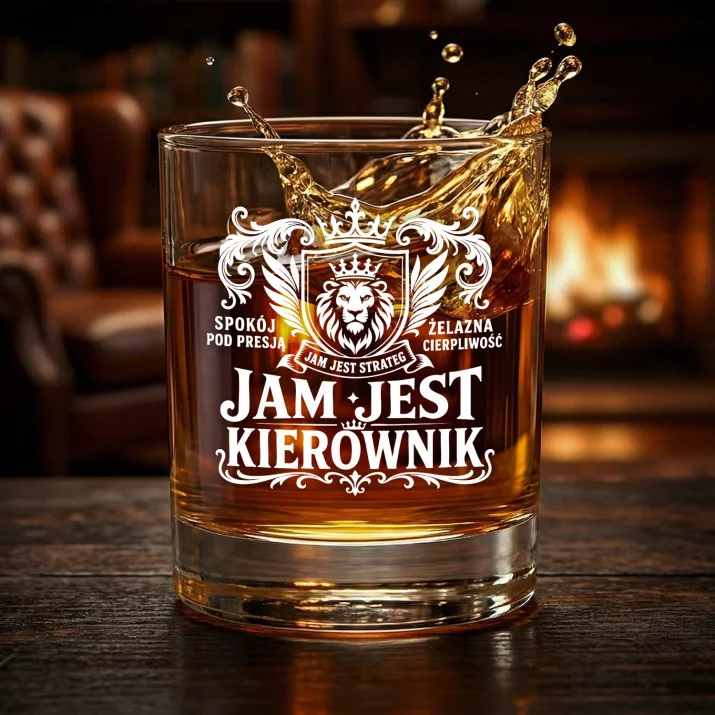 Szklanka Do Whisky Dla Kierownika Prezent Dla Mężczyzny: Jam Jest Kierownik