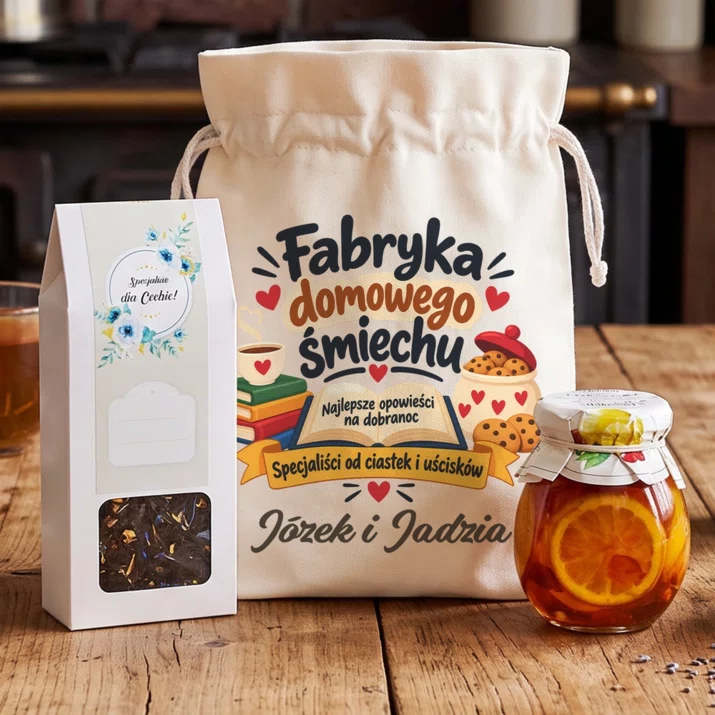Zestaw Prezentowy z Herbatą Dla Babci i Dziadka Prezent Na Dzień Babci i Dziadka Dla Pary: Fabryka Domowego Śmiechu Zestaw Prezentowy z Herbatą Dla Babci i Dziadka Prezent Na Dzień Babci i Dziadka Dla Pary: Fabryka Domowego Śmiechu