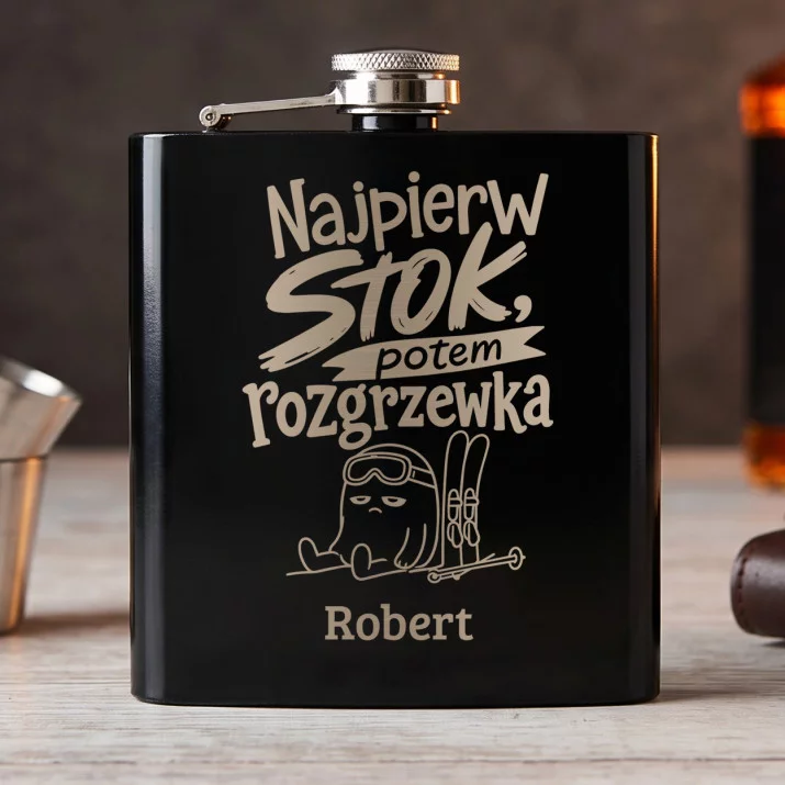 Piersiówka Z Grawerem Dla Narciarza Prezent Dla Mężczyzny: Ironiczny Narciarz