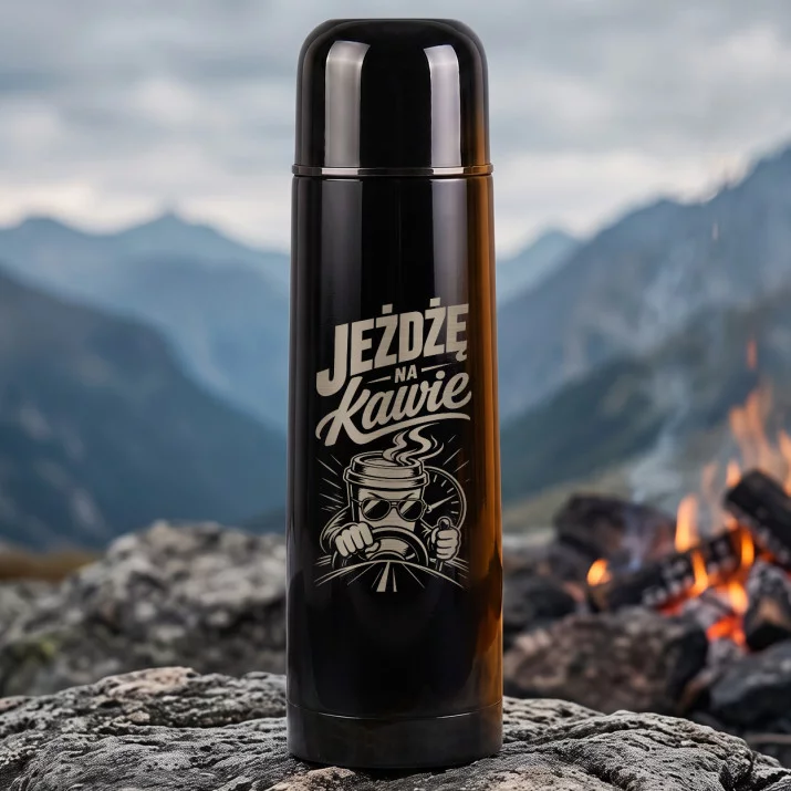 Termos 500ml Dla Kierowcy Prezent Dla Mężczyzny: Jeżdżę Na Kawie Termos 500ml Dla Kierowcy Prezent Dla Mężczyzny: Jeżdżę Na Kawie