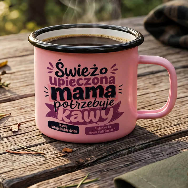 Kubek Emaliowany Dla Mamy Noworodka Prezent Na Dzień Mamy Dla Kobiety: Kawowa Odsiecz Mamy Kubek Emaliowany Dla Mamy Noworodka Prezent Na Dzień Mamy Dla Kobiety: Kawowa Odsiecz Mamy