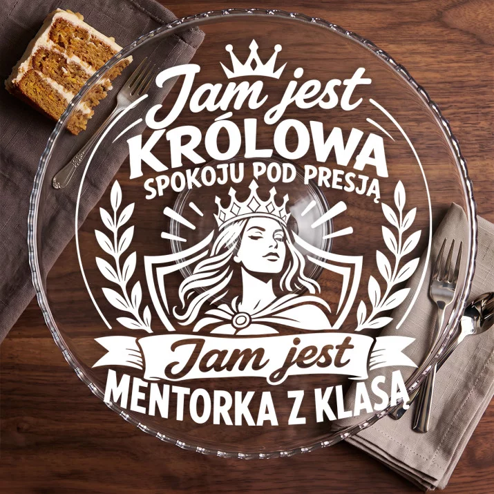Patera Na Ciasto Na Zakończenie Pracy Prezent Dla Kobiety: Korona Spokoju