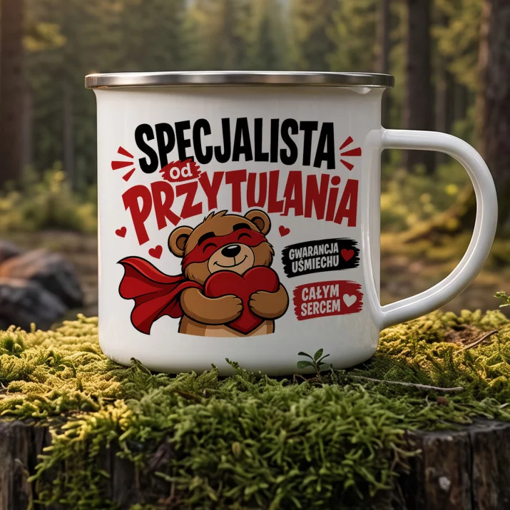 Kubek Emaliowany Na Walentynki Prezent Na Rocznicę Dla Mężczyzny: Zabawny Romantyk Kubek Emaliowany Na Walentynki Prezent Na Rocznicę Dla Mężczyzny: Zabawny Romantyk