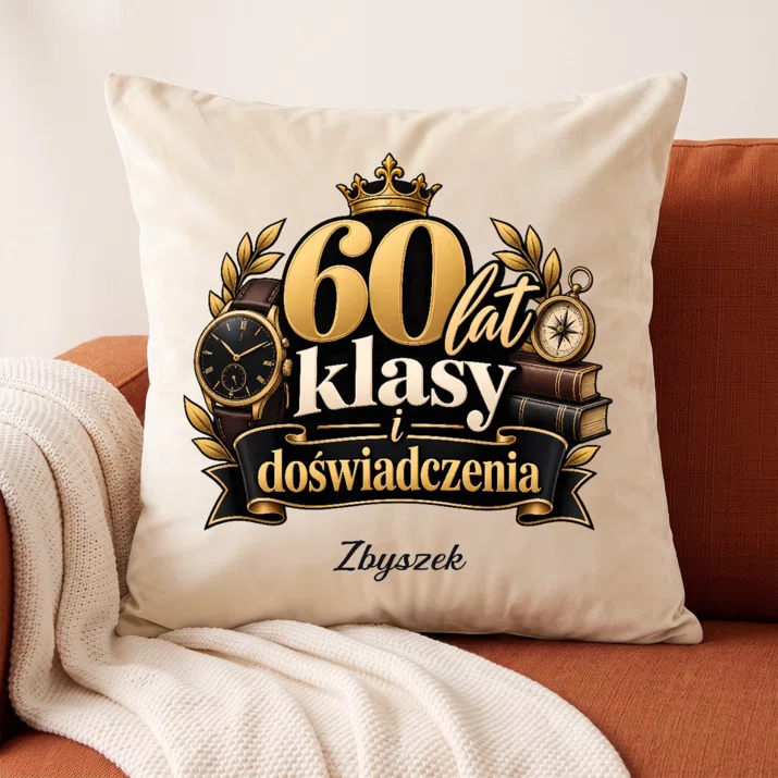 Poduszka Dekoracyjna Na 60 Urodziny Prezent Dla 60 Latka Mężczyzny: 60 Lat Klasy I
