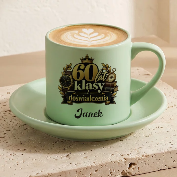 Filiżanka Personalizowana Na 60 Urodziny Prezent Dla 60 Latka Mężczyzny: 60 Lat Klasy I
