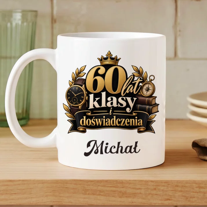 Kubek Personalizowany Na 60 Urodziny Prezent Dla 60 Latka Mężczyzny: 60 Lat Klasy I Kubek Personalizowany Na 60 Urodziny Prezent Dla 60 Latka Mężczyzny: 60 Lat Klasy I