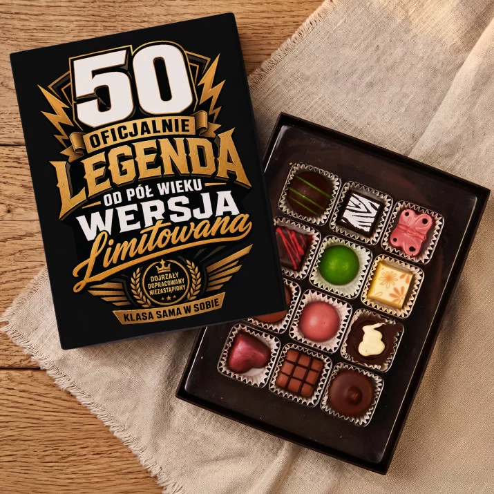 Czekoladki Na 50 Urodziny Prezent Dla Mężczyzny: Legenda 50 Wersja Limitowana Czekoladki Na 50 Urodziny Prezent Dla Mężczyzny: Legenda 50 Wersja Limitowana