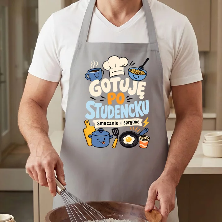 Fartuch Dla Studenta Prezent Dla Mężczyzny: Gotuję Po Studencku
