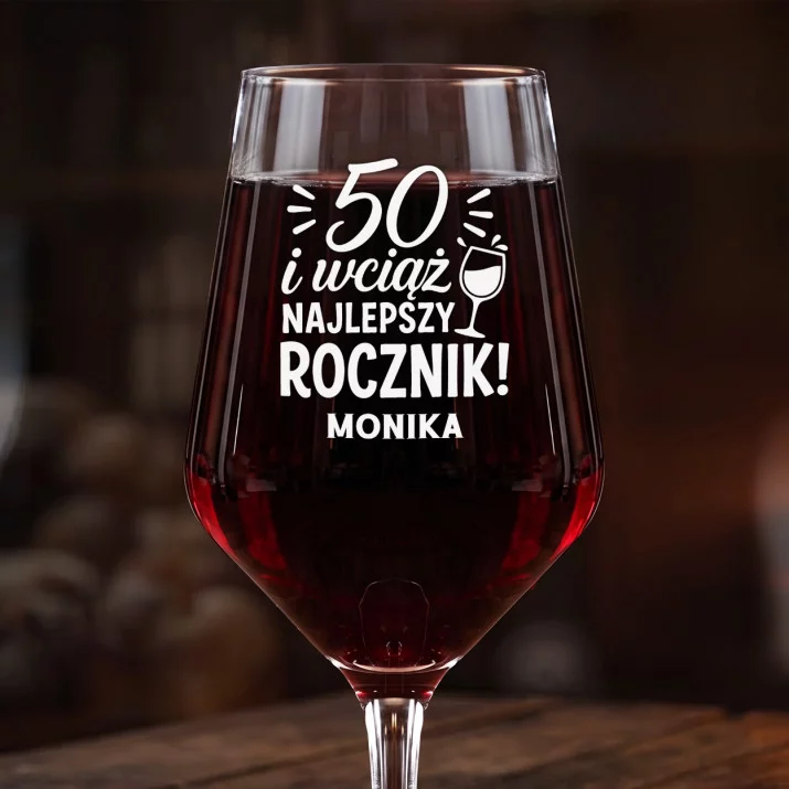 Mega Kieliszek Do Wina z Grawerem Na 50 Urodziny Prezent Dla 50 Latki Kobiety: 50 - Najlepszy Rocznik Mega Kieliszek Do Wina z Grawerem Na 50 Urodziny Prezent Dla 50 Latki Kobiety: 50 - Najlepszy Rocznik