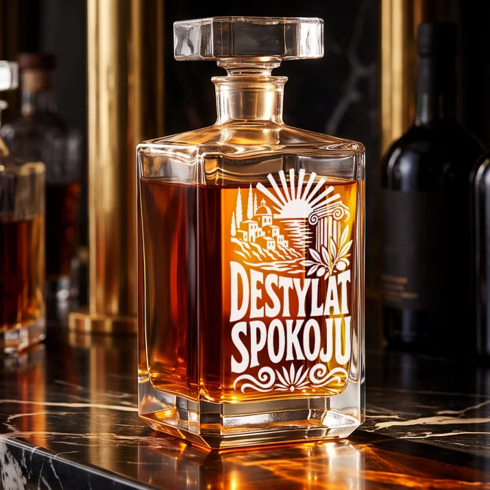 Karafka Do Whisky z Grawerem Dla Psychoterapeuty Prezent: Destylat Spokoju