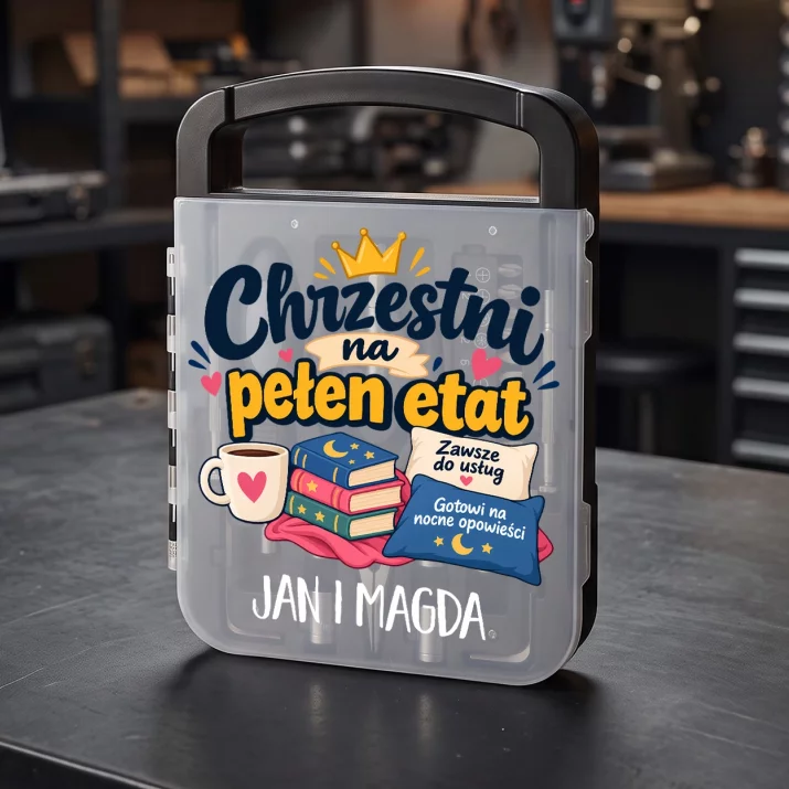 Zestaw Narzędzi Dla Chrzestnych Prezent Dla Pary: Chrzestni Na Pełen Etat Zestaw Narzędzi Dla Chrzestnych Prezent Dla Pary: Chrzestni Na Pełen Etat