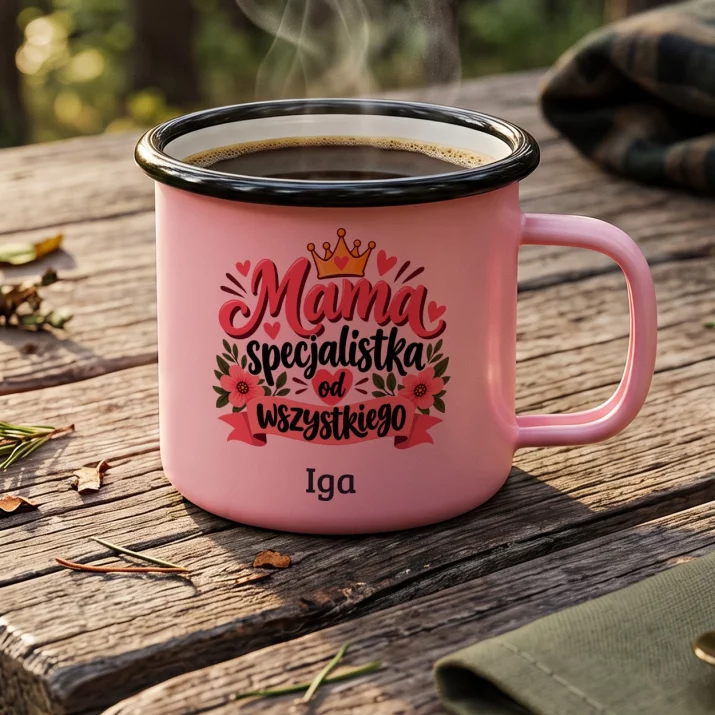 Kubek Emaliowany Na Dzień Mamy Prezent Dla Mamy Kobiety: Mama Specjalistka Od Kubek Emaliowany Na Dzień Mamy Prezent Dla Mamy Kobiety: Mama Specjalistka Od