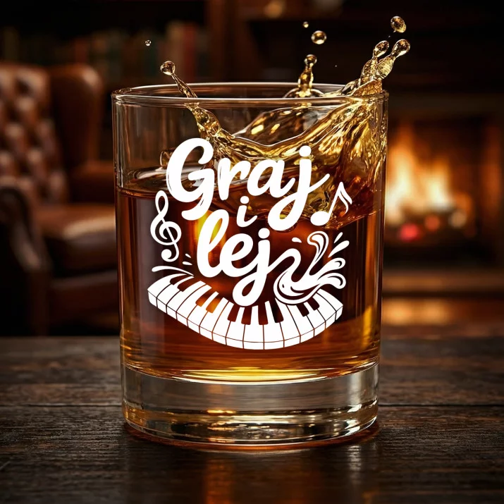 Szklanka Do Whisky Dla Pianisty Prezent Dla Mężczyzny: Graj I Lej Szklanka Do Whisky Dla Pianisty Prezent Dla Mężczyzny: Graj I Lej