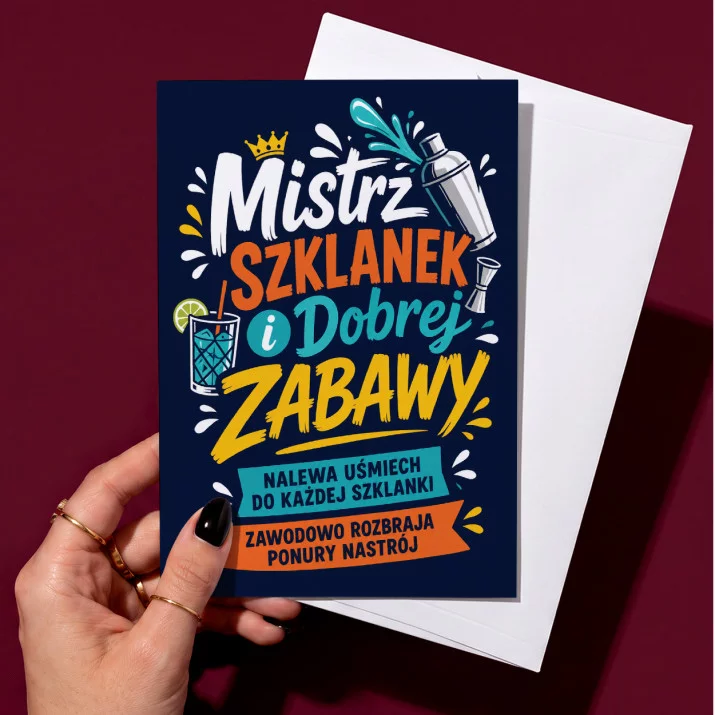Kartka z Życzeniami Dla Barmana Dla Mężczyzny: Barmański Humor Kartka z Życzeniami Dla Barmana Dla Mężczyzny: Barmański Humor
