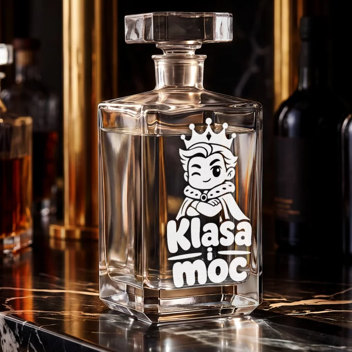 Karafka Do Wódki z Grawerem Na 40 Urodziny Prezent: Klasa I Moc