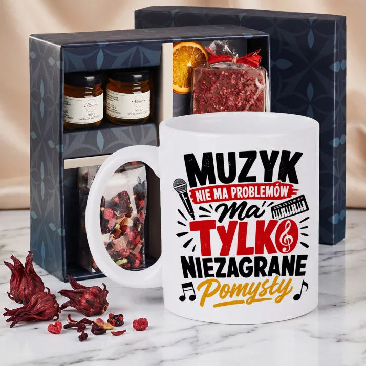 Zestaw Prezenowy Z Kubkiem Dla Muzyka: Muzyk Bez Problemów Zestaw Prezenowy Z Kubkiem Dla Muzyka: Muzyk Bez Problemów