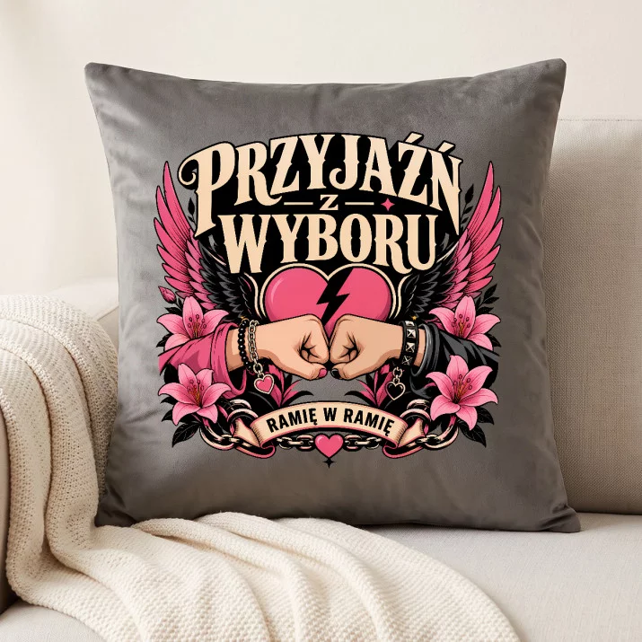 Poduszka Dekoracyjna Dla Bff Prezent Dla Kobiety: Przyjaźń Z Wyboru Poduszka Dekoracyjna Dla Bff Prezent Dla Kobiety: Przyjaźń Z Wyboru