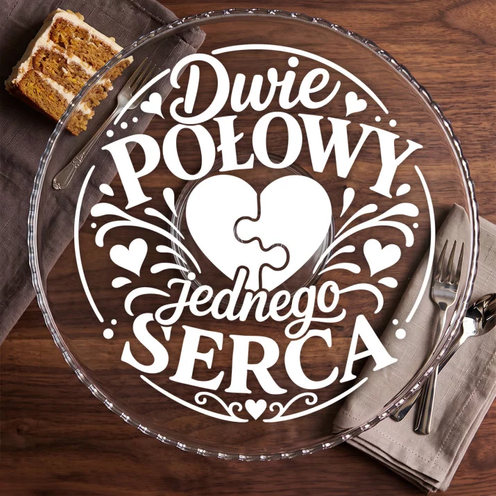 Patera Na Ciasto Na Święta Prezent Dla Pary: Połówki Jednego Serca