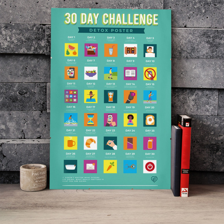 30-dniowe wyzwanie Detox - plakat zdrapka