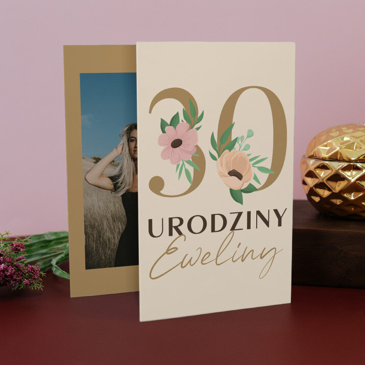 30 urodziny kwiaty - Harmonijka ze zdjęć