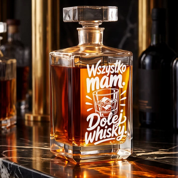 Karafka Do Whisky z Grawerem Dla Faceta Który Ma Wszystko Prezent: Wszystko Mam. Dolej Whisky. Karafka Do Whisky z Grawerem Dla Faceta Który Ma Wszystko Prezent: Wszystko Mam. Dolej Whisky.
