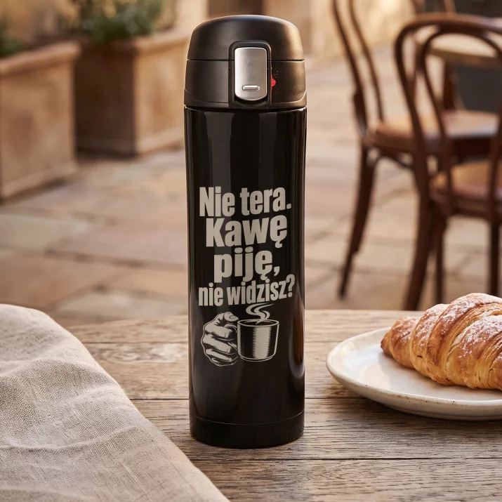Kubek Termiczny 440ml Dla Faceta Prezent: Nie Tera. Kawę Piję,