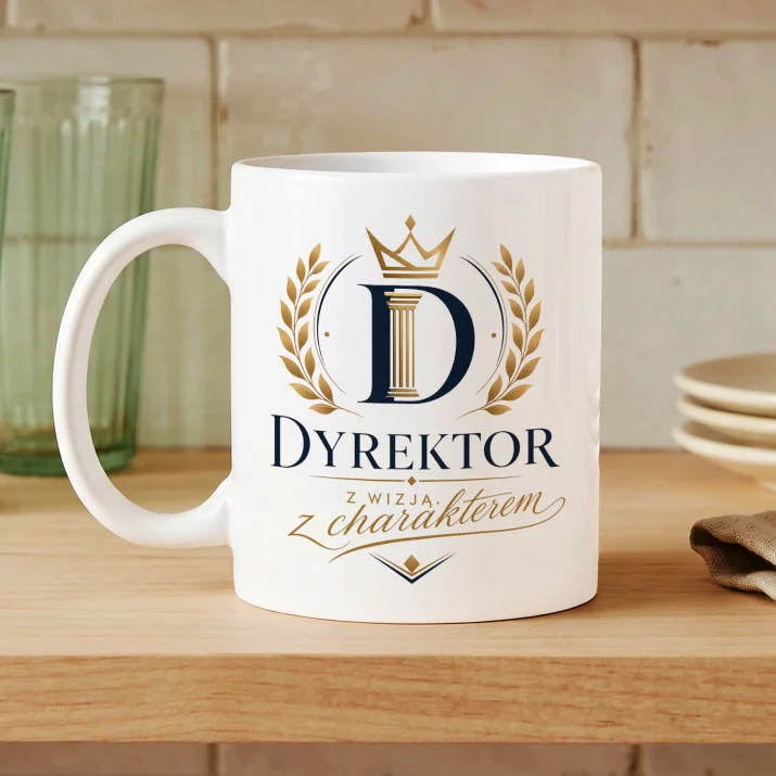 Kubek Z Nadrukiem Dla Dyrektora Prezent Dla Mężczyzny: Królewski Styl Kubek Z Nadrukiem Dla Dyrektora Prezent Dla Mężczyzny: Królewski Styl