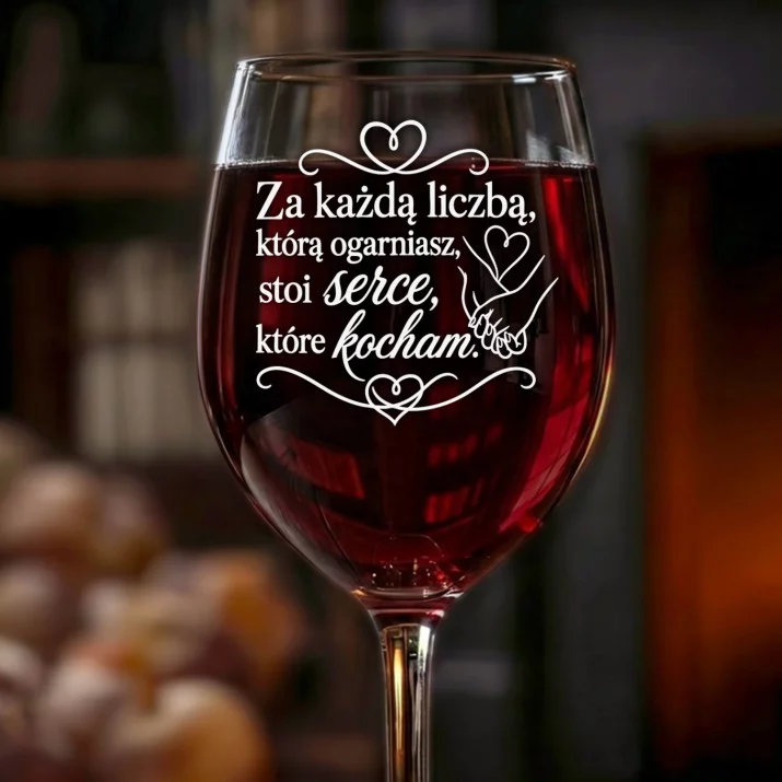 Kieliszek Do Wina Dla Księgowego Prezent Dla Mężczyzny: Serce Księgowego Grawer