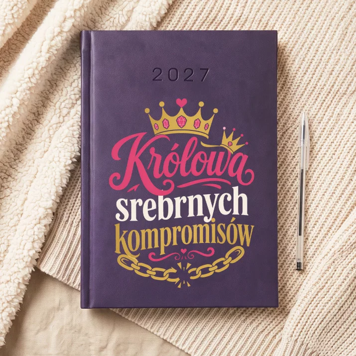 Kalendarz Książkowy A5 2027 Na 25 Lecie Ślubu Prezent Dla Kobiety: Srebrne Poczucie Humoru