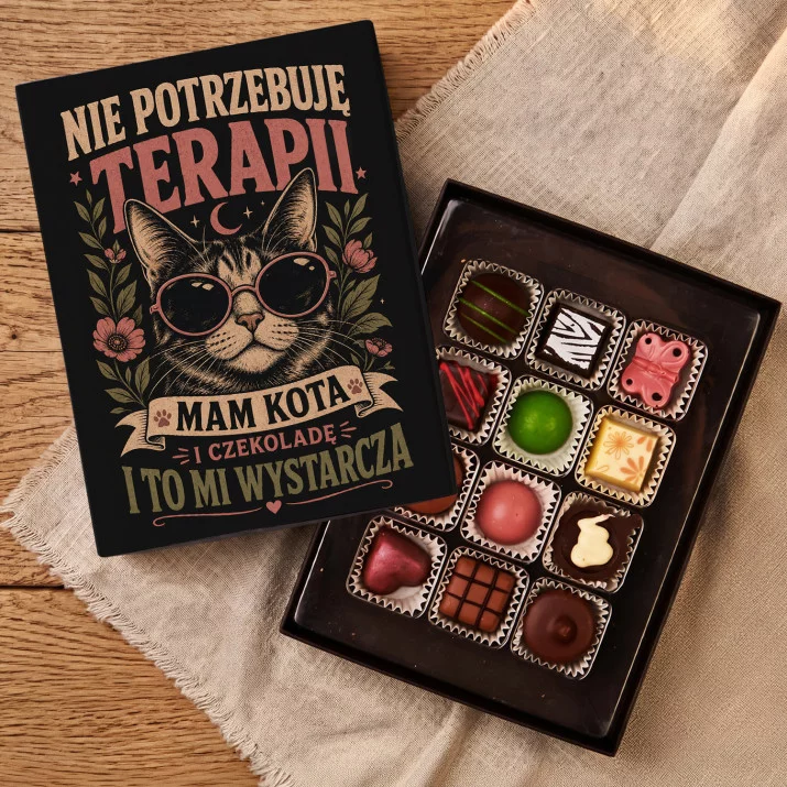 Czekoladki Dla Kociary Prezent Dla Kobiety: Kocia Terapia I Czekolada