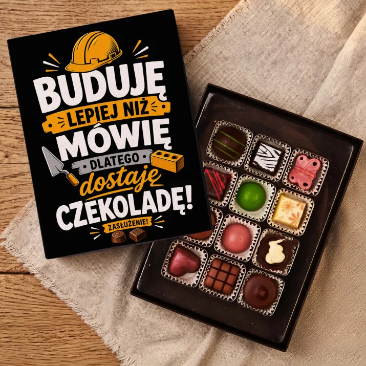 Czekoladki Dla Budowlańca Prezent Dla Mężczyzny: Buduję Lepiej Niż Mówię Czekoladki Dla Budowlańca Prezent Dla Mężczyzny: Buduję Lepiej Niż Mówię