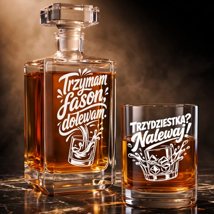Zestaw Do Whisky Na 30 Urodziny Prezent Dla Kobiety: Trzymam Fason, Dolewam. Zestaw Do Whisky Na 30 Urodziny Prezent Dla Kobiety: Trzymam Fason, Dolewam.