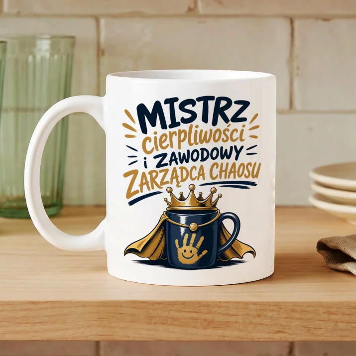 Kubek Z Nadrukiem Na Zakończenie Przedszkola Prezent Dla Mężczyzny: Mistrz Cierpliwości Kubek Kubek Z Nadrukiem Na Zakończenie Przedszkola Prezent Dla Mężczyzny: Mistrz Cierpliwości Kubek