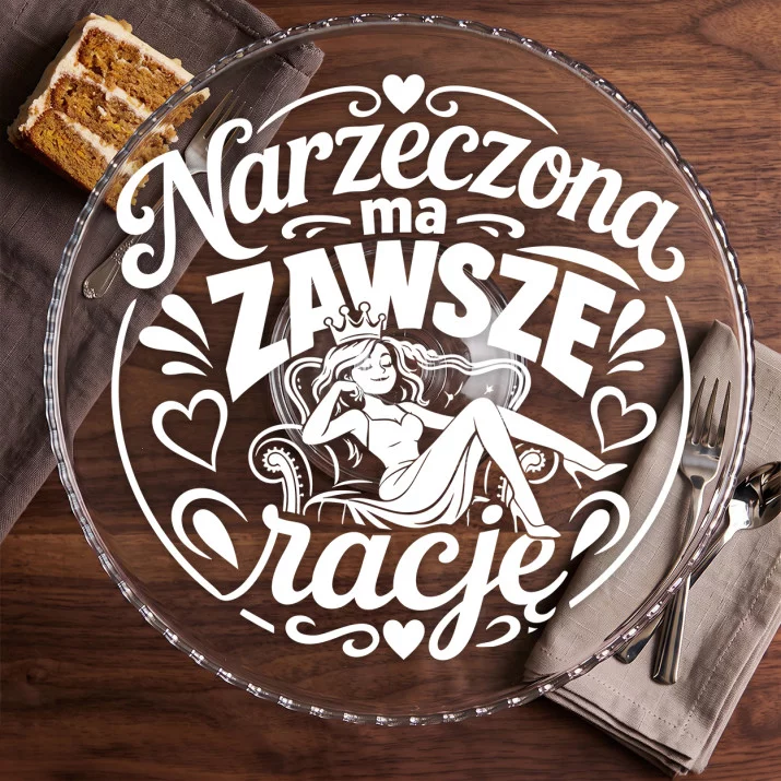 Patera Na Ciasto Dla Narzeczonej Prezent Na Dzień Dziewczyny Dla Kobiety: Królowa Racji Patera Na Ciasto Dla Narzeczonej Prezent Na Dzień Dziewczyny Dla Kobiety: Królowa Racji