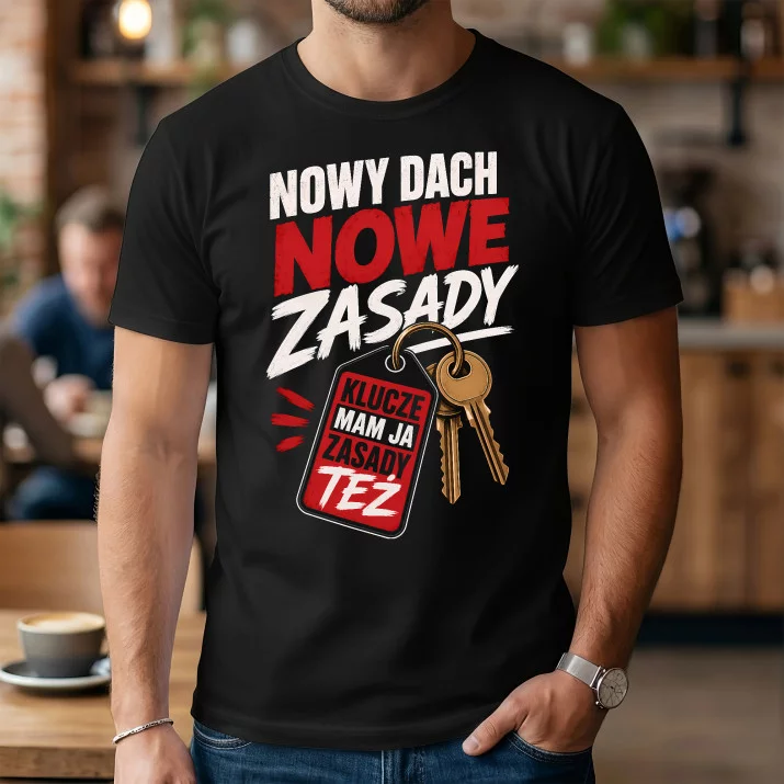 Koszulka Męska Na Wprowadziny Prezent Dla Mężczyzny: Nowy Dach