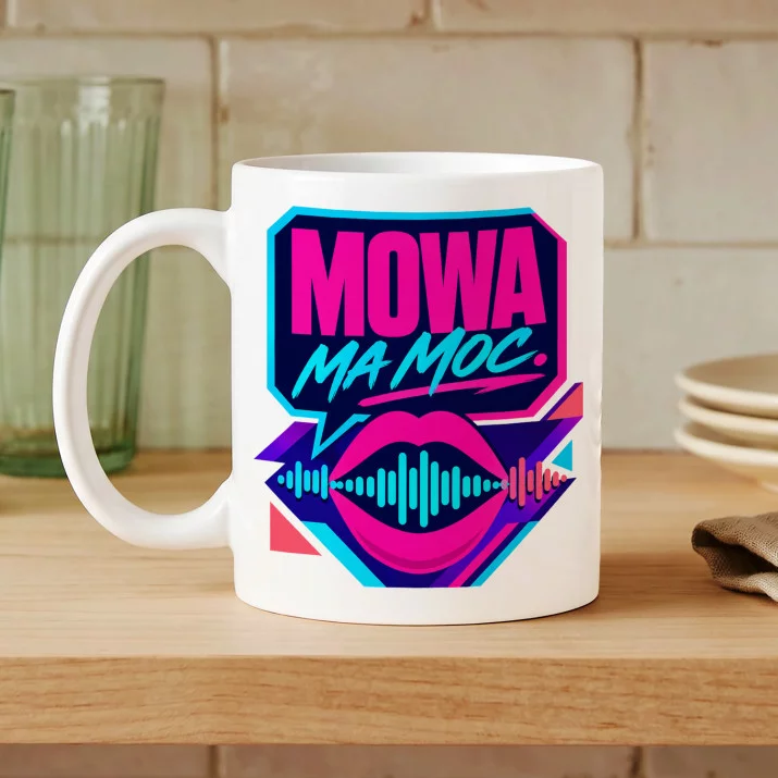 Kubek Z Nadrukiem Dla Logopedy Prezent Dla Mężczyzny: Mowa Ma Moc Kubek Z Nadrukiem Dla Logopedy Prezent Dla Mężczyzny: Mowa Ma Moc