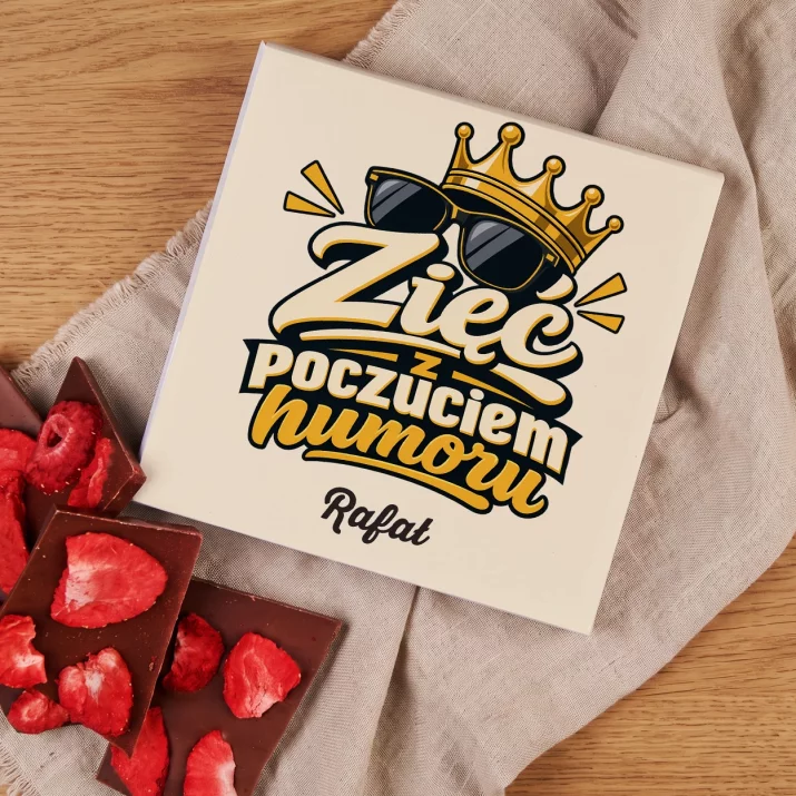 Czekolada z Truskawkami Dla Zięcia Prezent Dla Mężczyzny: Zięć Z Poczuciem Humoru Czekolada z Truskawkami Dla Zięcia Prezent Dla Mężczyzny: Zięć Z Poczuciem Humoru