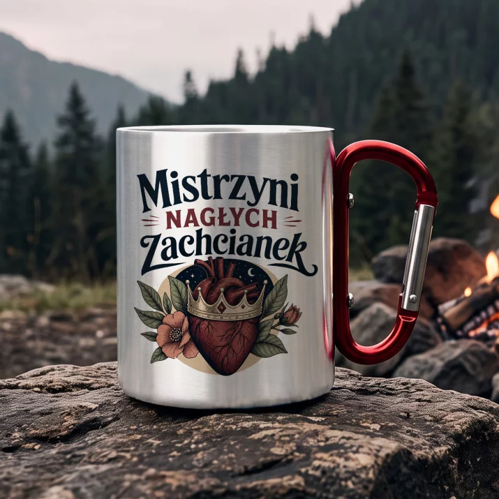 Kubek Metalowy z Karabińczykiem Dla Przyszłej Mamy Prezent Na Dzień Mamy Dla Kobiety: Czuły Sarkazm
