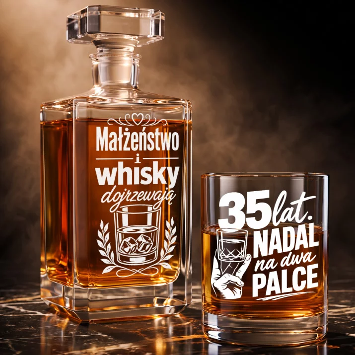 Zestaw Do Whisky Na 35 Rocznice Ślubu Prezent Na Walentynki Dla Mężczyzny: Małżeństwo I Whisky Dojrzewają