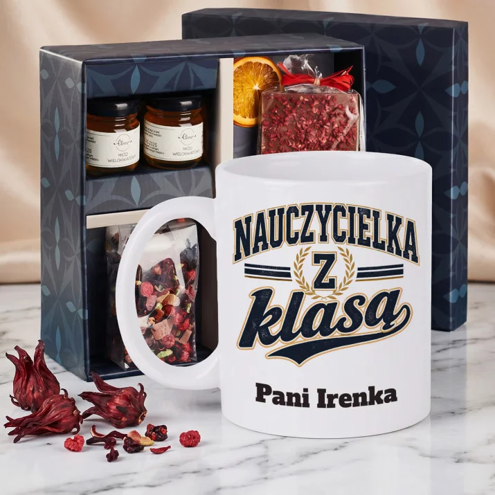 Zestaw Prezenowy z Kubkiem Na Dzień Nauczyciela Dla Nauczyciela Kobiety: Nauczycielka Z Klasą Zestaw Prezenowy z Kubkiem Na Dzień Nauczyciela Dla Nauczyciela Kobiety: Nauczycielka Z Klasą