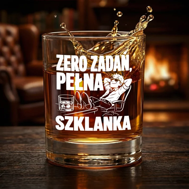 Szklanka Do Whisky Na Odejście Z Pracy Prezent Dla Mężczyzny: Zero Zadań, Pełna Szklanka Szklanka Do Whisky Na Odejście Z Pracy Prezent Dla Mężczyzny: Zero Zadań, Pełna Szklanka