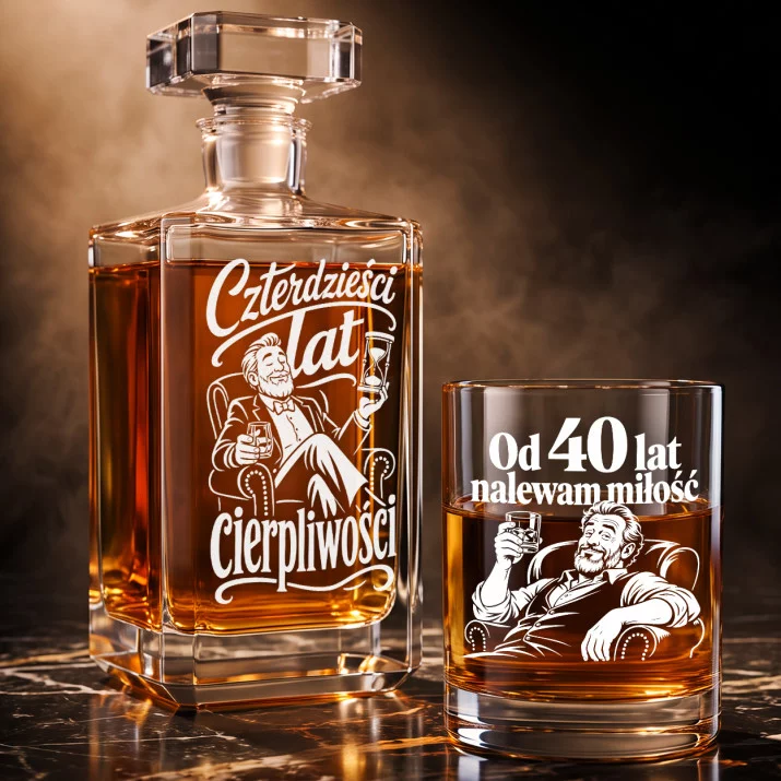 Zestaw Do Whisky Na 40 Lecie Ślubu Prezent Dla Mężczyzny: Męska Cierpliwość