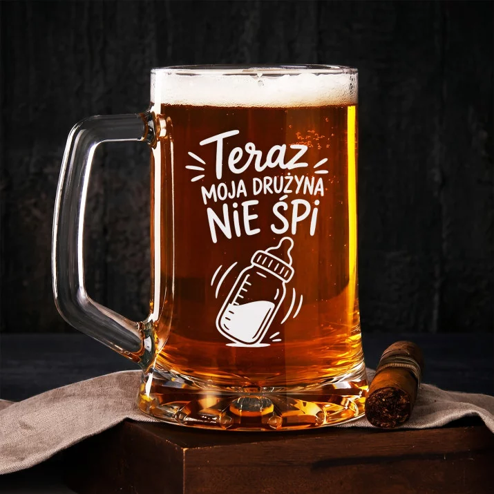 Kufel Dla Świeżo Upieczonego Taty Prezent Na Dzień Ojca Dla Mężczyzny: Drużyna Nie Śpi