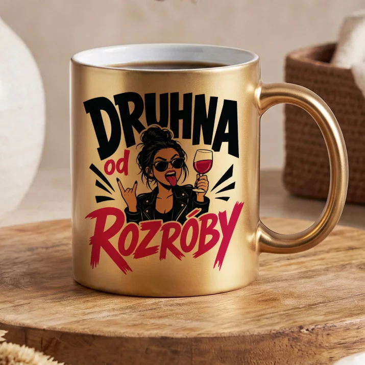 Złoty Kubek Dla Druhny Prezent Dla Kobiety: Bezczelna Druhna Złoty Kubek Dla Druhny Prezent Dla Kobiety: Bezczelna Druhna