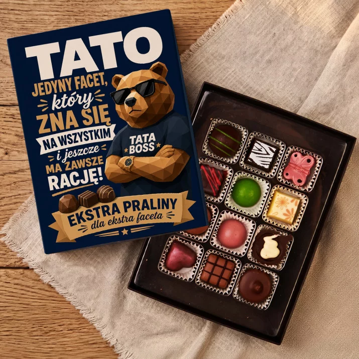 Czekoladki Na Dzień Ojca Prezent Dla Taty Mężczyzny: Tata Boss Praliny Czekoladki Na Dzień Ojca Prezent Dla Taty Mężczyzny: Tata Boss Praliny
