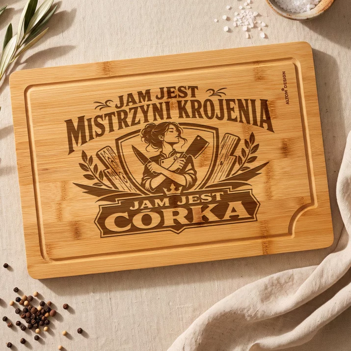 Deska Do Krojenia Dla Córki Prezent Dla Kobiety: Herb Mistrzyni Krojenia Deska Do Krojenia Dla Córki Prezent Dla Kobiety: Herb Mistrzyni Krojenia