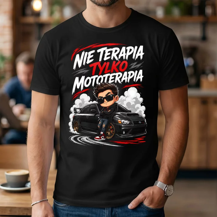Koszulka Męska Dla Samochodziarza Prezent Dla Mężczyzny: Mototerapia