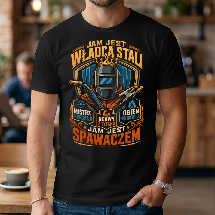 Koszulka Męska Dla Spawacza Prezent Dla Mężczyzny: Władca Stali
